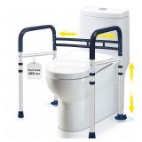 Toilet Safety Rails, Adjustable Toilet Handles for Elderly and Disabled, Toilet Support Rails for Seniors, Foldable Handicap Toilet Rails with Travel Bag, Instant Installation (Lake Blue) - Retail: $5 Toilet Safety Rails, Adjustable Toilet Handles for Elderly and Disabled, Toilet Support Rails for Seniors, Foldable Handicap Toilet Rails with Travel Bag, Instant Installation (Lake Blue) - Retail: $5