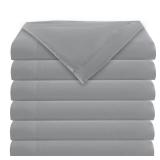 Bulk Twin Flat Sheets Only, 6 Pack Quick Sort Top Bed Sheet, Color-Coded Label Threads, Wrinkle-Free Shrinkage Durable Microfiber Hotel Motel Airbandbs Essentials for Hosts (66x96in,Light Gray) - Reta Bulk Twin Flat Sheets Only, 6 Pack Quick Sort Top Bed Sheet, Color-Coded Label Threads, Wrinkle-Free Shrinkage Durable Microfiber Hotel Motel Airbandbs Essentials for Hosts (66x96in,Light Gray) - Reta