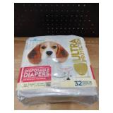 Paw Inspired 32ct Disposable Dog Diapers | Female Dog Diapers Ultra Protection | Diapers for Dogs in Heat, Excitable Urination, or Incontinence (Medium) - Retail: $23 Paw Inspired 32ct Disposable Dog Diapers | Female Dog Diapers Ultra Protection | Diapers for Dogs in Heat, Excitable Urination, or Incontinence (Medium) - Retail: $23