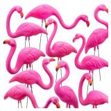 JOYIN 10 Pack Small Yard Flamingos Ornament Stakes, Mini Pink Flamingo Yard Decorations, Mini Lawn Plastic Flamingo Statue with Rubber Coating Metal Legs for Outdoor, Garden, Luau Party Gift (3-10IN)  JOYIN 10 Pack Small Yard Flamingos Ornament Stakes, Mini Pink Flamingo Yard Decorations, Mini Lawn Plastic Flamingo Statue with Rubber Coating Metal Legs for Outdoor, Garden, Luau Party Gift (3-10IN)