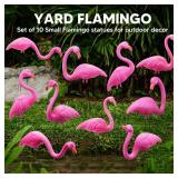 JOYIN 10 Pack Small Yard Flamingos Ornament Stakes, Mini Pink Flamingo Yard Decorations, Mini Lawn Plastic Flamingo Statue with Rubber Coating Metal Legs for Outdoor, Garden, Luau Party Gift (3-10IN)  JOYIN 10 Pack Small Yard Flamingos Ornament Stakes, Mini Pink Flamingo Yard Decorations, Mini Lawn Plastic Flamingo Statue with Rubber Coating Metal Legs for Outdoor, Garden, Luau Party Gift (3-10IN)