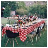 Hiasan Red and White Checkered Tablecloth Rectangle - Stain Resistant, Waterproof and Washable Plaid Table Cloth for Picnic, Holiday Dinner and Kitchen, 60 x 120 Inch - Retail: $21 Hiasan Red and White Checkered Tablecloth Rectangle - Stain Resistant, Waterproof and Washable Plaid Table Cloth for Picnic, Holiday Dinner and Kitchen, 60 x 120 Inch - Retail: $21
