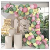 Soonlyn The Balloon Arch Kit 13Ft for Pink the Birthday Baby Shower Decorations Girl with Yellow Sage Green Pink Balloons Garland Kit - Retail: $13 Soonlyn The Balloon Arch Kit 13Ft for Pink the Birthday Baby Shower Decorations Girl with Yellow Sage Green Pink Balloons Garland Kit - Retail: $13