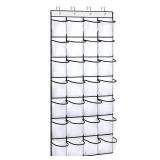 REGELETO 28 Large Pocket Over the Door Shoe Organzier, Hanging Shoe Rack for Door Large Capacity Shoe Organizer Holder with 4 Metal Hooks. - Retail: $13 REGELETO 28 Large Pocket Over the Door Shoe Organzier, Hanging Shoe Rack for Door Large Capacity Shoe Organizer Holder with 4 Metal Hooks. - Retail: $13