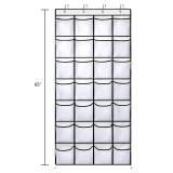 REGELETO 28 Large Pocket Over the Door Shoe Organzier, Hanging Shoe Rack for Door Large Capacity Shoe Organizer Holder with 4 Metal Hooks. - Retail: $13 REGELETO 28 Large Pocket Over the Door Shoe Organzier, Hanging Shoe Rack for Door Large Capacity Shoe Organizer Holder with 4 Metal Hooks. - Retail: $13