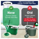 3 Pack Mop Head Replacement for Libman Tornado, Spin Mop Replacement Head Compatible with Libman, Easy to Replace, Machine Washable, Green and White - Retail: $14 3 Pack Mop Head Replacement for Libman Tornado, Spin Mop Replacement Head Compatible with Libman, Easy to Replace, Machine Washable, Green and White - Retail: $14