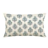 AOFANGGO Blue Floral Pillow Cover 12x20 Block Print Decorative Spring Flowers Seasonal Accent Throw Pillow Cushion Cases Grandmillenial Modern Farmhouse Bedroom - Retail: $9 AOFANGGO Blue Floral Pillow Cover 12x20 Block Print Decorative Spring Flowers Seasonal Accent Throw Pillow Cushion Cases Grandmillenial Modern Farmhouse Bedroom - Retail: $9