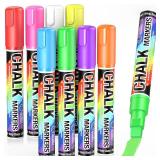 Jumbo Chalk Window Markers for Cars Glass Washable: 8 Colors Liquid Chalk Markers Pen with 10mm Wide Tip, Chalkboard Marker, Window Paint Marker for Car Window, Blackboard, Auto Windshield Decorations Jumbo Chalk Window Markers for Cars Glass Washable: 8 Colors Liquid Chalk Markers Pen with 10mm Wide Tip, Chalkboard Marker, Window Paint Marker for Car Window, Blackboard, Auto Windshield Decorations