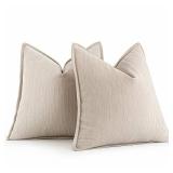 MIULEE 20x20 Inch Beige Decorative Couch Pillow Covers Set of 2 Chenille Throw Pillow Covers Farmhouse Cushion Cases with Elegant Design for Home Decor Sofa Bedroom Living Room - Retail: $17 MIULEE 20x20 Inch Beige Decorative Couch Pillow Covers Set of 2 Chenille Throw Pillow Covers Farmhouse Cushion Cases with Elegant Design for Home Decor Sofa Bedroom Living Room - Retail: $17