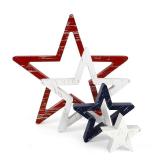 COCHIE 4th of July Decorations Stars Set of 4, Red White Blue Decor, Patriotic Memorial Day Star Tiered Tray Decor, Labor Day Fourth of July Decoration for Home Office Table Shelf (Retro Solid) - Reta COCHIE 4th of July Decorations Stars Set of 4, Red White Blue Decor, Patriotic Memorial Day Star Tiered Tray Decor, Labor Day Fourth of July Decoration for Home Office Table Shelf (Retro Solid) - Reta