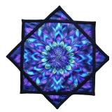 BVCY Flow Star (UV Reactive) Beginners Spinning Juggling and Skill Toy Cloth Easy to Rotate Fingertip Rotating Dapo Star BlueandMandalaandFlower (R05-Style4) - Retail: $56 BVCY Flow Star (UV Reactive) Beginners Spinning Juggling and Skill Toy Cloth Easy to Rotate Fingertip Rotating Dapo Star BlueandMandalaandFlower (R05-Style4) - Retail: $56