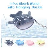 4 Pcs Whale Shark Coin Purse, Whale Shark Gifts Plush Coin Pouch, Kawaii Cute Wallet with Zipper Keychain Portable, Cartoon Pouch Sea Animal Change Purse for Women - Retail: $7 4 Pcs Whale Shark Coin Purse, Whale Shark Gifts Plush Coin Pouch, Kawaii Cute Wallet with Zipper Keychain Portable, Cartoon Pouch Sea Animal Change Purse for Women - Retail: $7