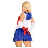 Leg Avenue Womens 3 Pc Sexy Sailor Halloween Costume, Bodysuit With Skirt, LARGE, Multicolor - Retail: $58 Leg Avenue Womens 3 Pc Sexy Sailor Halloween Costume, Bodysuit With Skirt, LARGE, Multicolor - Retail: $58
