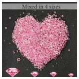 Hicarer 7000 Pieces Diamond Decorations Bling Bling Diamond Vase Filler Acrylic Gem Table Scatter Crystals in Four Sizes Table Decorations for Wedding Birthday Party Bridal Shower(Pink) - Retail: $9 Hicarer 7000 Pieces Diamond Decorations Bling Bling Diamond Vase Filler Acrylic Gem Table Scatter Crystals in Four Sizes Table Decorations for Wedding Birthday Party Bridal Shower(Pink) - Retail: $9