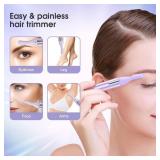 TOUCHBeauty Eyebrow Hair Trimmer for Women, Painless Precision Eyebrow Shaper, Pen-Shaped Hair Remover Razor for Face Chin Neck, Upper-Lip, Peach-Fuzz Mini Sized Battery-Operated Purple Color 1658A TOUCHBeauty Eyebrow Hair Trimmer for Women, Painless Precision Eyebrow Shaper, Pen-Shaped Hair Remover Razor for Face Chin Neck, Upper-Lip, Peach-Fuzz Mini Sized Battery-Operated Purple Color 1658A