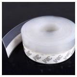 TAROSE Weather Stripping, Silicone Door Seal Strip Door, Window, Transparent 16 Feet Long (Width 25mm) - Retail: $8 TAROSE Weather Stripping, Silicone Door Seal Strip Door, Window, Transparent 16 Feet Long (Width 25mm) - Retail: $8
