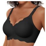 Vertvie Seamless Comfort Wireless Bras with Full Support and Lift No Underwire Push Up Bra Full Coverage Braletts (XX-Large,Black) - Retail: $29 Vertvie Seamless Comfort Wireless Bras with Full Support and Lift No Underwire Push Up Bra Full Coverage Braletts (XX-Large,Black) - Retail: $29