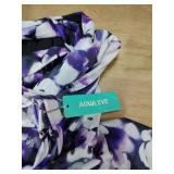 Aquaeve Two Piece Purple Flowers Swimsuit, 18W Aquaeve Two Piece Purple Flowers Swimsuit, 18W