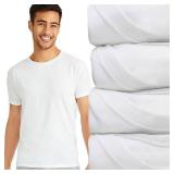 Men s Hanes CST14 ComfortBlend Slim Fit Crew T-Shirts - 4 Pack (White L) - Retail: $48 Men s Hanes CST14 ComfortBlend Slim Fit Crew T-Shirts - 4 Pack (White L) - Retail: $48