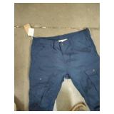Plain Navy Blue Cargo Pants, 38W by 34L Plain Navy Blue Cargo Pants, 38W by 34L