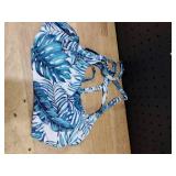 *Top Only* Blue Palm Leaf Top, S *Top Only* Blue Palm Leaf Top, S