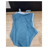 Little girls one piece blue swimsuit size to age 11 to 12 - Little girls one piece blue swimsuit size to age 11 to 12 -