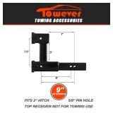 Towever 84131 Towever Trailer 2 inches Dual Hitch Receiver Adapter Extender for Towing and Riser for Bicycle Rack, Extra Long Towing Accessories - Retail: $40 Towever 84131 Towever Trailer 2 inches Dual Hitch Receiver Adapter Extender for Towing and Riser for Bicycle Rack, Extra Long Towing Accessories - Retail: $40