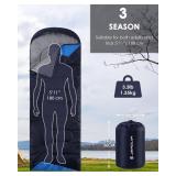 Sleeping Bags for Adults Backpacking Lightweight Waterproof- Cold Weather Sleeping Bag for Girls Boys Mens for Warm Camping Hiking Outdoor Travel Hunting with Compression Bags?Navy Blue? - Retail: $22 Sleeping Bags for Adults Backpacking Lightweight Waterproof- Cold Weather Sleeping Bag for Girls Boys Mens for Warm Camping Hiking Outdoor Travel Hunting with Compression Bags?Navy Blue? - Retail: $22