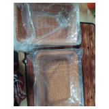 Mumufy 2 Pack Wicker Large Bread Basket for Serving with Acrylic Lid Woven Rectangular Imitation Rattan Fruit Basket with Cover Food Vegetable Display Tabletop Restaurant Kitchen(13.78x9.84 Mumufy 2 Pack Wicker Large Bread Basket for Serving with Acrylic Lid Woven Rectangular Imitation Rattan Fruit Basket with Cover Food Vegetable Display Tabletop Restaurant Kitchen(13.78x9.84