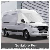 FormiPow Sun Shade Windshield for Mercedes Sprinter 2019-2025, External Sunshade for Mercedes-Benz Freightliner Sprinter VS30, Aluminum-Polyester UV Blocking Cover - Retail: $30 FormiPow Sun Shade Windshield for Mercedes Sprinter 2019-2025, External Sunshade for Mercedes-Benz Freightliner Sprinter VS30, Aluminum-Polyester UV Blocking Cover - Retail: $30
