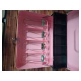 Cash Box with Money Tray and Key Lock, Money Box with Safe Locking, Money Saving Lock Box for Cash Register 11.8x9.45x3.54" Pink XL Large - Retail: $20 Cash Box with Money Tray and Key Lock, Money Box with Safe Locking, Money Saving Lock Box for Cash Register 11.8x9.45x3.54" Pink XL Large - Retail: $20