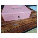 Cash Box with Money Tray and Key Lock, Money Box with Safe Locking, Money Saving Lock Box for Cash Register 11.8x9.45x3.54" Pink XL Large - Retail: $20 Cash Box with Money Tray and Key Lock, Money Box with Safe Locking, Money Saving Lock Box for Cash Register 11.8x9.45x3.54" Pink XL Large - Retail: $20