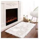Latepis White Sheepskin Rug 2x3 Faux Fur Sheepskin Rug for Living Room Fluffy Washable Rugs for Bedroom Luxury Room Decor Furry Rugs Rectangle - Retail: $15 Latepis White Sheepskin Rug 2x3 Faux Fur Sheepskin Rug for Living Room Fluffy Washable Rugs for Bedroom Luxury Room Decor Furry Rugs Rectangle - Retail: $15