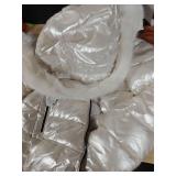 Metallic White Puffer Winter Coat L - Retail: $70 Metallic White Puffer Winter Coat L - Retail: $70