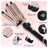 Hair Crimper Iron 5 Barrel Curling Iron Wand, 0.6 Inch Hair Waver Curler Ceramic Tourmaline Hair Styling Tool with Dual Voltage (0.6 Inch) - Retail: $40 Hair Crimper Iron 5 Barrel Curling Iron Wand, 0.6 Inch Hair Waver Curler Ceramic Tourmaline Hair Styling Tool with Dual Voltage (0.6 Inch) - Retail: $40
