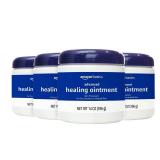 Amazon Basics Healing Ointment and Skin Protectant for Dry and Cracked Skin and Chapped Lips, Fragrance Free, 14 Oz (Pack of 4) - Retail: $25 Amazon Basics Healing Ointment and Skin Protectant for Dry and Cracked Skin and Chapped Lips, Fragrance Free, 14 Oz (Pack of 4) - Retail: $25