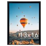 JCJMY 13x16 Picture Frame Black for Wall Hanging, Wall Mounting Horizontally or Vertically, 13 x 16 Wall Gallery Poster Photo Frame with Shatter Resistant Plexiglass, Black ( slight damage in top left JCJMY 13x16 Picture Frame Black for Wall Hanging, Wall Mounting Horizontally or Vertically, 13 x 16 Wall Gallery Poster Photo Frame with Shatter Resistant Plexiglass, Black ( slight damage in top left