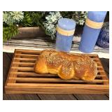 Kalmar Home Acacia Wood Three-in-One Trivet and Bread Crumb Catcher Tray, 15.5 x 8.25 x 1.5\" - Retail: $52 Kalmar Home Acacia Wood Three-in-One Trivet and Bread Crumb Catcher Tray, 15.5 x 8.25 x 1.5\" - Retail: $52