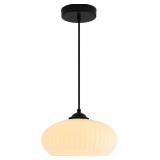 KCO Lighting Large Milk Glass Pendant Light Black and White Pendant Light Mid Century Modern Hanging Ceiling Light Fixture Industrial Farmhouse Pendant Lights Kitchen Island - Retail: $78 KCO Lighting Large Milk Glass Pendant Light Black and White Pendant Light Mid Century Modern Hanging Ceiling Light Fixture Industrial Farmhouse Pendant Lights Kitchen Island - Retail: $78
