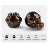KAMANINA Curtain Rods for Windows 72 to 144 Inches (6-12ft) Long Heavy Duty Curtain Rod, 7/8 Inch Adjustable Decorative Drapery Rods with Netted Texture Finials, Bronze - Retail: $29 KAMANINA Curtain Rods for Windows 72 to 144 Inches (6-12ft) Long Heavy Duty Curtain Rod, 7/8 Inch Adjustable Decorative Drapery Rods with Netted Texture Finials, Bronze - Retail: $29