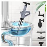 Mieaoll Toilet Plunger, High Pressure Toilet Plunger,Toilet Auger Air Drain Blaster with Real-Time, Heavy Duty Plunger for Bathroom and Plumbing Clogs (Grey) - Retail: $30 Mieaoll Toilet Plunger, High Pressure Toilet Plunger,Toilet Auger Air Drain Blaster with Real-Time, Heavy Duty Plunger for Bathroom and Plumbing Clogs (Grey) - Retail: $30