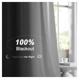 NICETOWN 100percent Blackout Curtain Panels, Rod Pocket Window Curtains with Black Liner for Nursery, 84 inches Drop Cold and Full Light Blocking Draperies (White, 2 Pieces, 52 inches Wide Each Panel) NICETOWN 100percent Blackout Curtain Panels, Rod Pocket Window Curtains with Black Liner for Nursery, 84 inches Drop Cold and Full Light Blocking Draperies (White, 2 Pieces, 52 inches Wide Each Panel)