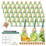 Hushee 24 Pcs Shot Glasses Patron Bottles with Cork Straw 1. 7 oz Mini Empty Tequila Bottles for Drinks Small Reusable Clear Glass Patron Shot Cups with Silk Ribbon Wedding Party Favors (50ml) - Retai Hushee 24 Pcs Shot Glasses Patron Bottles with Cork Straw 1. 7 oz Mini Empty Tequila Bottles for Drinks Small Reusable Clear Glass Patron Shot Cups with Silk Ribbon Wedding Party Favors (50ml) - Retai