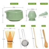 Matcha Whisk Set,7pcs Green Matcha Set includes Matcha Bowl (19 oz),Bamboo Matcha Whisk and Matcha Scoop,Matcha Whisk Holder,Stainless Steel Sifter,Tea Making Tools,Matcha Kit Gift for Matcha Lovers - Matcha Whisk Set,7pcs Green Matcha Set includes Matcha Bowl (19 oz),Bamboo Matcha Whisk and Matcha Scoop,Matcha Whisk Holder,Stainless Steel Sifter,Tea Making Tools,Matcha Kit Gift for Matcha Lovers -