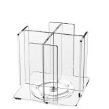KOTEMON Cup and Lid Holder, 4 Compartment, Square | Rotating Coffee Cup Dispenser Lid Carousel for Restaurant, Buffet, Coffee Station, Bar, Countertop, Clear Acrylic - Retail: $40 KOTEMON Cup and Lid Holder, 4 Compartment, Square | Rotating Coffee Cup Dispenser Lid Carousel for Restaurant, Buffet, Coffee Station, Bar, Countertop, Clear Acrylic - Retail: $40