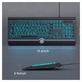 Large Print Backlit Computer Keyboard, 7-Color Backlit Keyboard with Wrist Rest, USB Plug-and-Play, Oversize Letters Keys Easy to See and Type, Wired Light Up Keyboards for Laptop, PC, Gaming - Retail Large Print Backlit Computer Keyboard, 7-Color Backlit Keyboard with Wrist Rest, USB Plug-and-Play, Oversize Letters Keys Easy to See and Type, Wired Light Up Keyboards for Laptop, PC, Gaming - Retail
