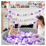 Heopeis Ball Pit Balls Pack of 200 Crush Proof Plastic - Purple Colors in Reusable Play Toys for Kids Ball Pit, Playpen, Party with Storage Bag Indoor Outdoor, 200pcs - Retail: $30 Heopeis Ball Pit Balls Pack of 200 Crush Proof Plastic - Purple Colors in Reusable Play Toys for Kids Ball Pit, Playpen, Party with Storage Bag Indoor Outdoor, 200pcs - Retail: $30