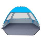 Gorich Beach Shade Tent for 4-5 Person with UPF 50+ UV Protection, Portable Sun Shelter Canopy, Lightweight and Easy Setup Cabana, Blue - Retail: $70 Gorich Beach Shade Tent for 4-5 Person with UPF 50+ UV Protection, Portable Sun Shelter Canopy, Lightweight and Easy Setup Cabana, Blue - Retail: $70