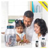 X-Large Piggy Bank for Boys Adults, Vcertcpl Digital Coin Counting Bank with LCD Counter, 2.8L Capacity Coin Bank Money Jar for Adults, Designed for All US Coins (Blue, X-Large) - Retail: $20 X-Large Piggy Bank for Boys Adults, Vcertcpl Digital Coin Counting Bank with LCD Counter, 2.8L Capacity Coin Bank Money Jar for Adults, Designed for All US Coins (Blue, X-Large) - Retail: $20