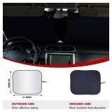 Foldable 2 Piece Car Windshield Sun Shade Cover, Auto Sun Shield Heat Protector for Front Window, Car Sunscreen UV Reflector Protect Dashboard Seat from Fade and Crack, Medium 28x31 inches Foldable 2 Piece Car Windshield Sun Shade Cover, Auto Sun Shield Heat Protector for Front Window, Car Sunscreen UV Reflector Protect Dashboard Seat from Fade and Crack, Medium 28x31 inches